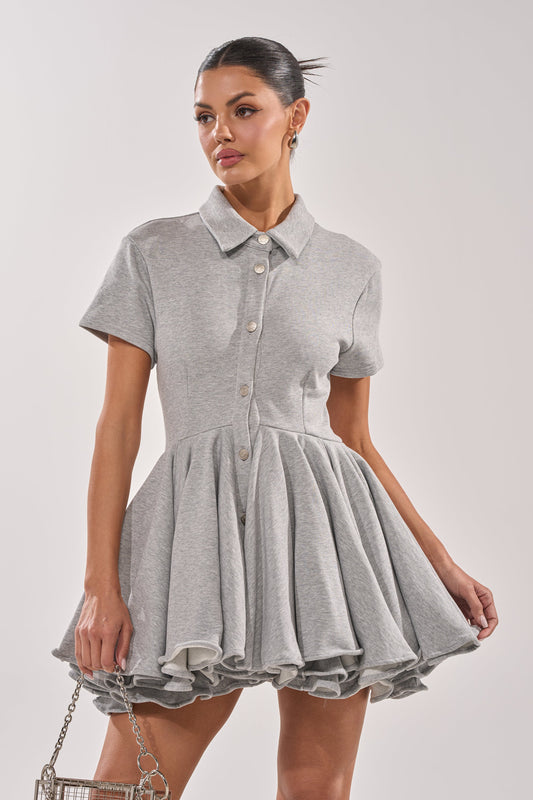 AVERY SHORT SLEEVE FRENCH TERRY MINI DRESS
