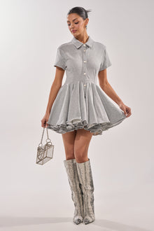 AVERY SHORT SLEEVE FRENCH TERRY MINI DRESS