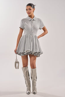 AVERY SHORT SLEEVE FRENCH TERRY MINI DRESS