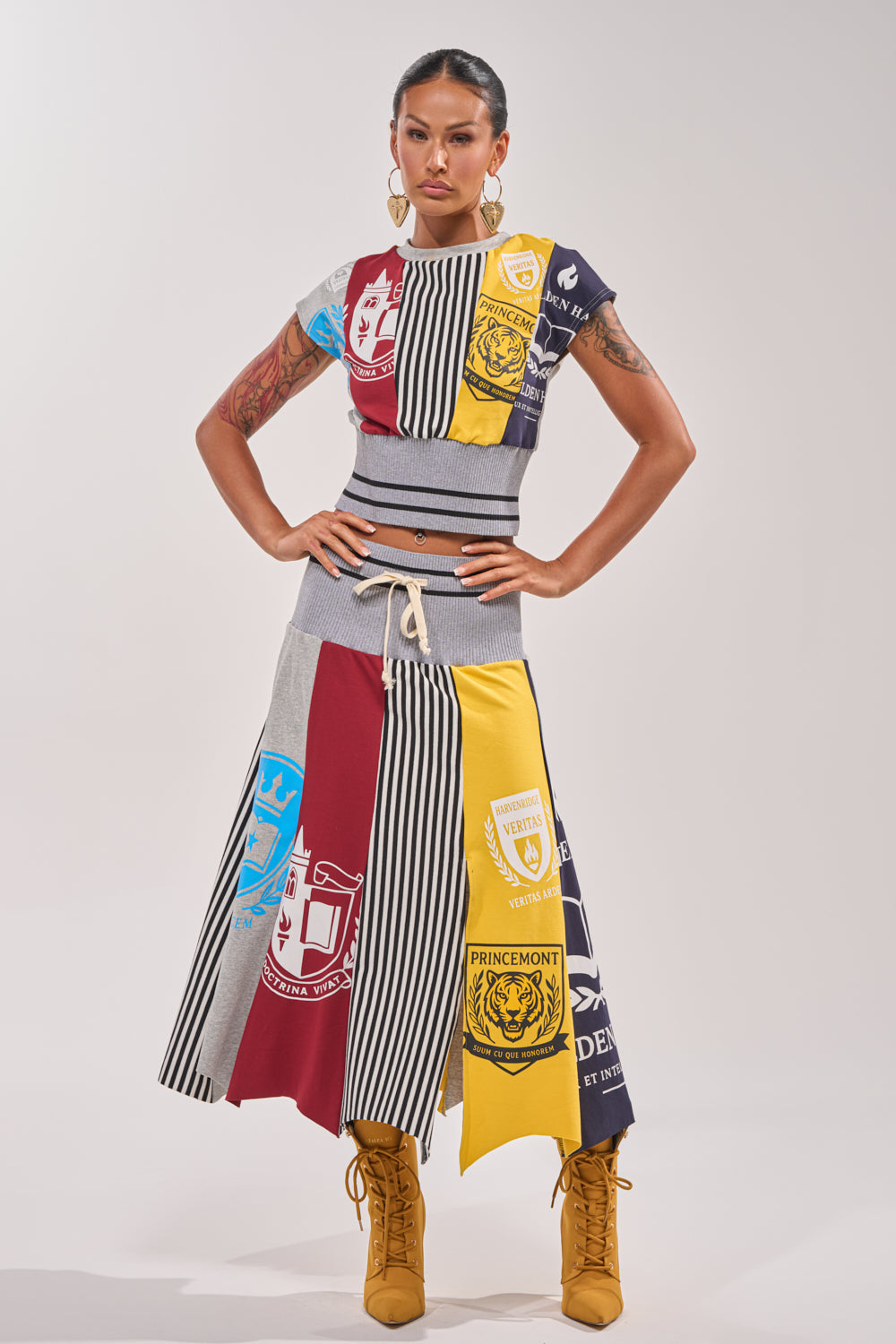 MIXED FEELINGS MIDI SKIRT