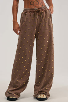 POPPING OFF WIDE LEG JOGGER IN BROWN