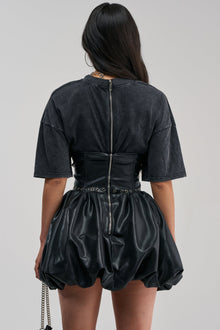 COOL GIRLS ONLY PU MINI DRESS