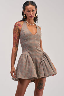 STYLE AND GRACE MINI DRESS IN PLAID