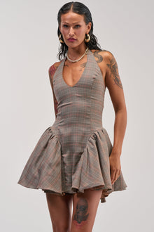 STYLE AND GRACE MINI DRESS IN PLAID