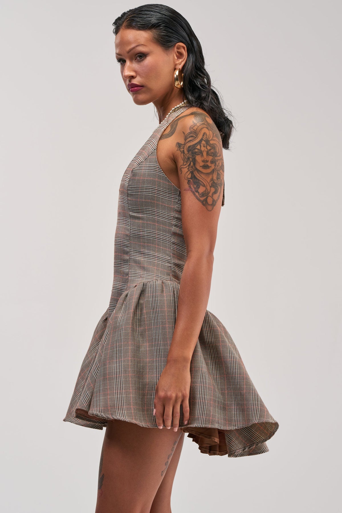STYLE AND GRACE MINI DRESS IN PLAID