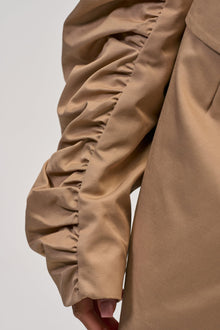 BUSINESS MEETING CHIC BLAZER DRESS AND LEG WARMER SET IN TRENCH