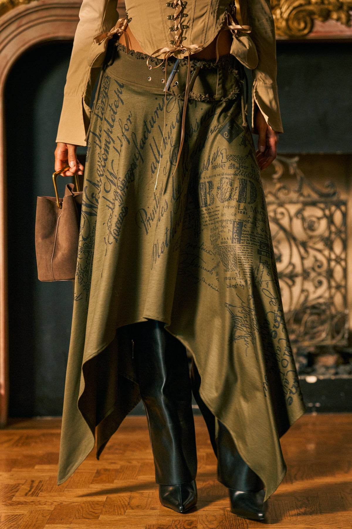 NONE OF YOUR CONCERN MIDI SKIRT