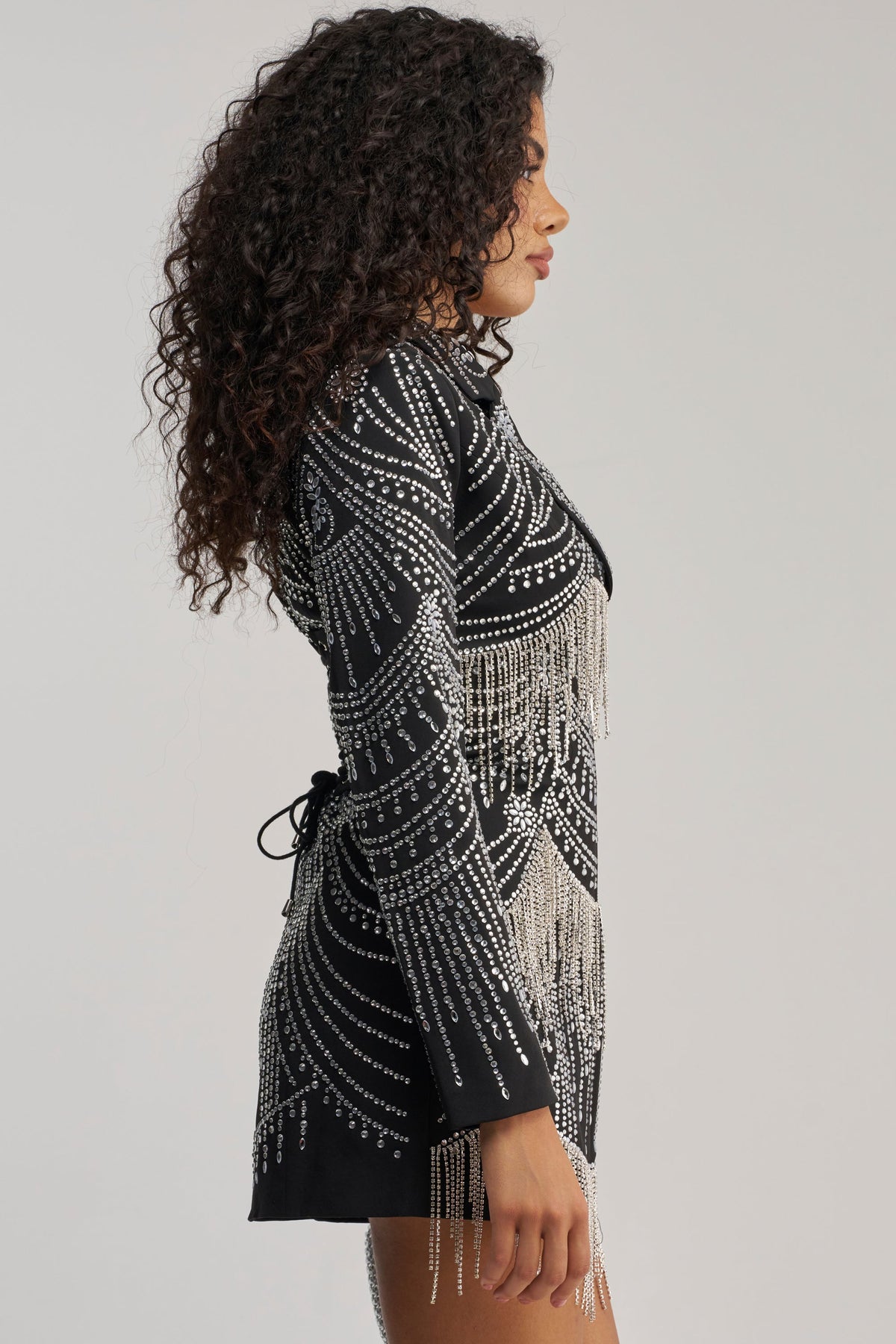 NOT YOUR BABE RHINESTONE BLAZER DRESS