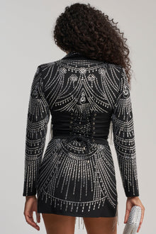 NOT YOUR BABE RHINESTONE BLAZER DRESS