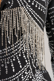 NOT YOUR BABE RHINESTONE BLAZER DRESS