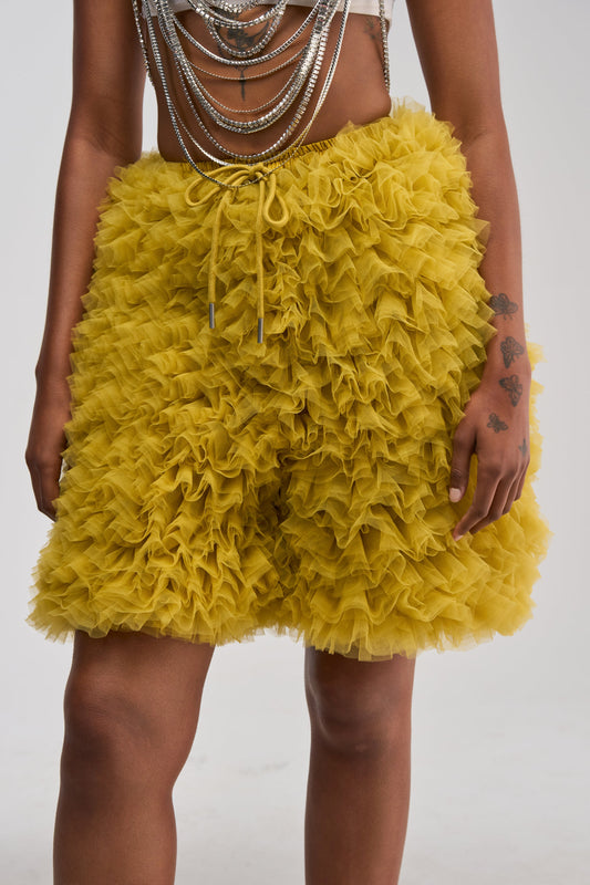 SOMETHING CRAZY RUFFLE SHORT
