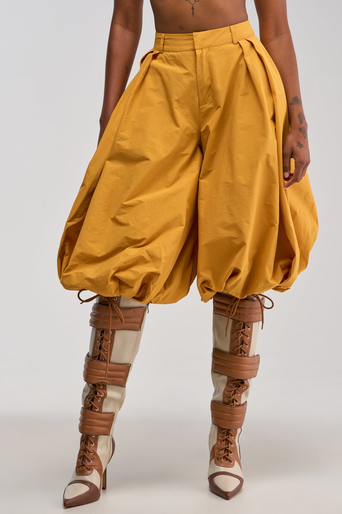 GLOW GAUCHO PANT IN MUSTARD