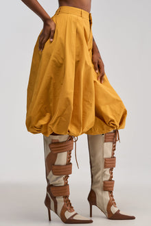 GLOW GAUCHO PANT IN MUSTARD