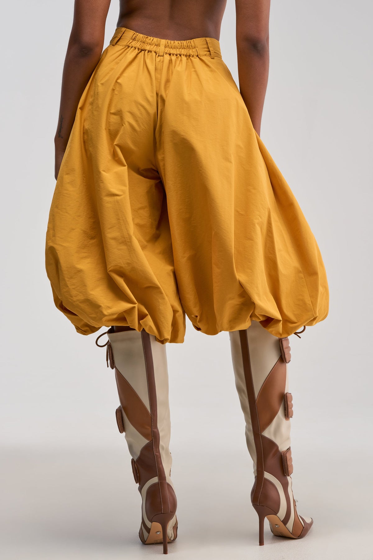 GLOW GAUCHO PANT IN MUSTARD