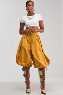 GLOW GAUCHO PANT IN MUSTARD