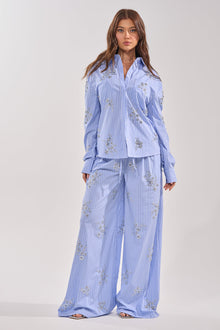 SWEET DREAMS RHINESTONE POPLIN PANT