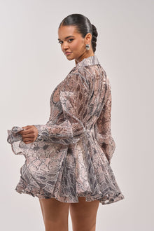 WILD RHYTHM SNAKE PRINT MINI DRESS