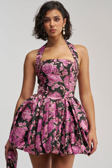 CATCH ME DANCING FLORAL MINI DRESS