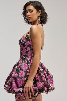 CATCH ME DANCING FLORAL MINI DRESS