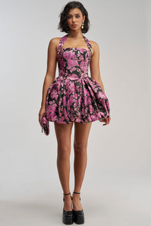 CATCH ME DANCING FLORAL MINI DRESS