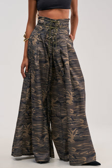 DANCE THE NIGHT AWAY CAMO PALAZZO PANT