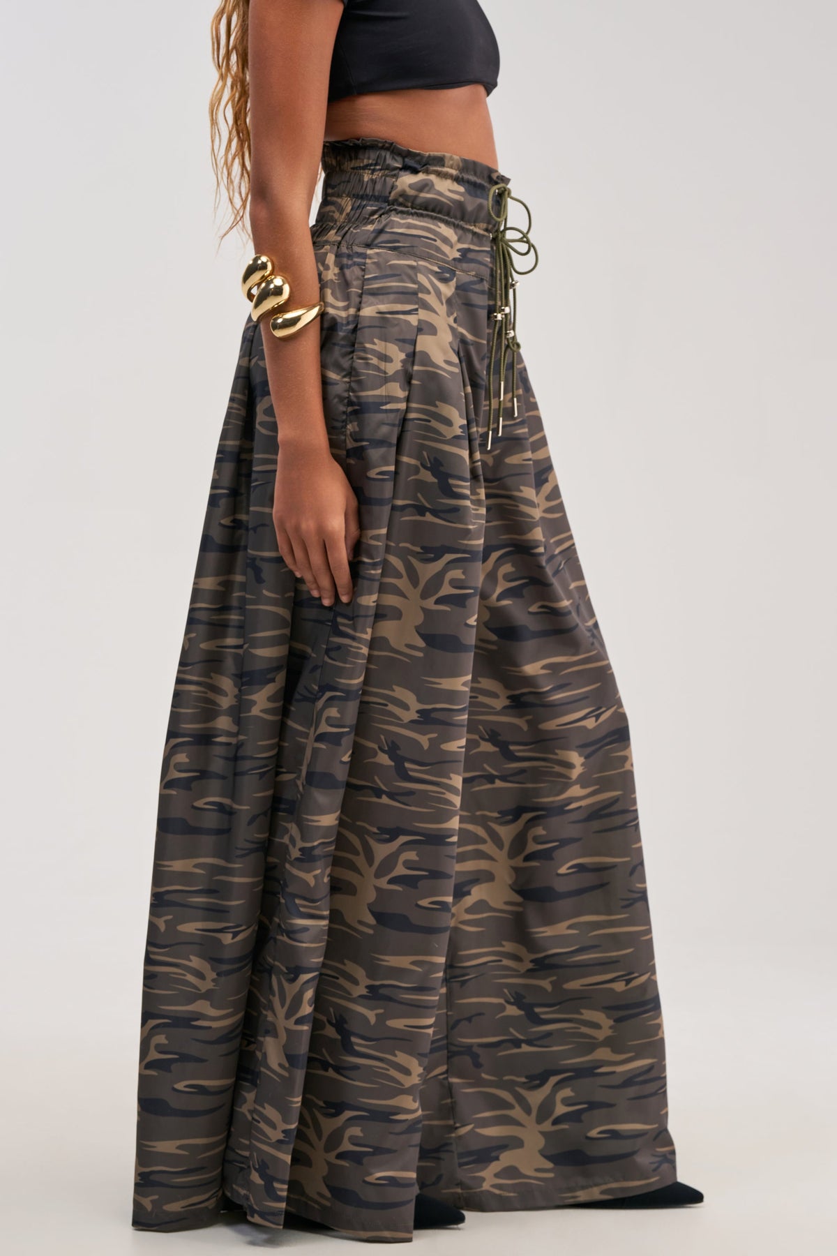DANCE THE NIGHT AWAY CAMO PALAZZO PANT