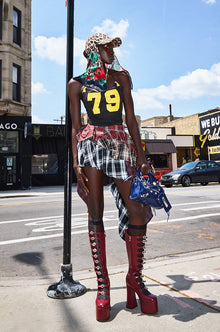SHAY MULTI PLAID MINI SKIRT