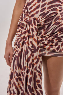 JUNGLE TIES LEOPARD MINI DRESS
