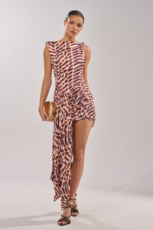 JUNGLE TIES LEOPARD MINI DRESS
