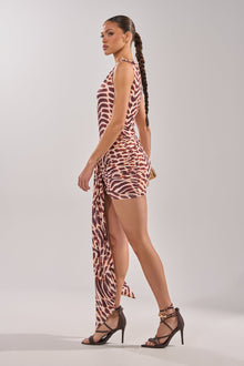 JUNGLE TIES LEOPARD MINI DRESS