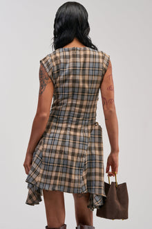 CARRY ME HOME MINI DRESS IN PLAID