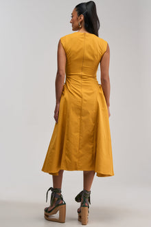 Sisoras IT'S MY TIME MIDI DRESS IN MUSTARD