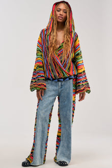 ONE OF ONE DENIM WITH KNIT SIDE PANELS