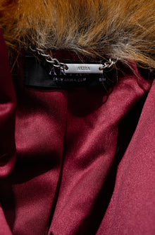 ALAIA STRIPED FAUX FUR