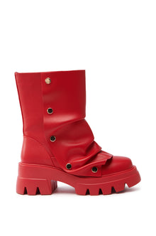 Sisoras AZALEA WANG BHARTI RED SNAP DETAIL BOOTIE