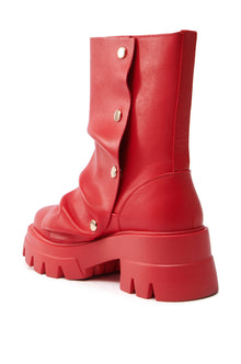 Sisoras AZALEA WANG BHARTI RED SNAP DETAIL BOOTIE