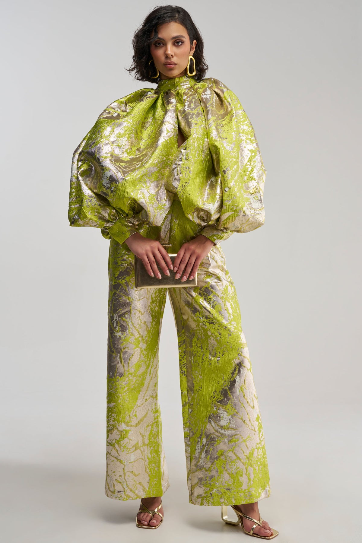 ELECTRIC GARDEN BROCADE PALAZZO PANT
