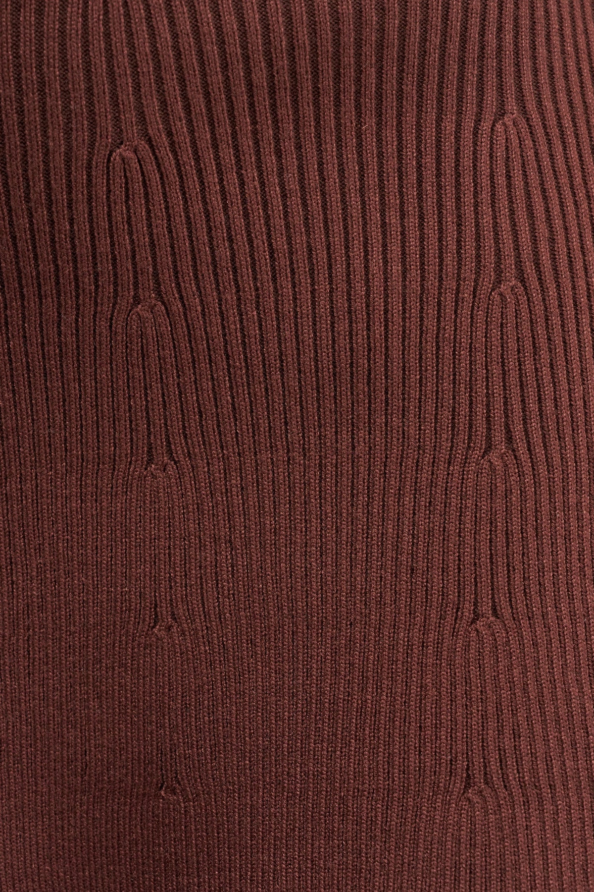 LITTLE KNIT MINI DRESS IN BROWN