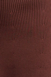LITTLE KNIT MINI DRESS IN BROWN