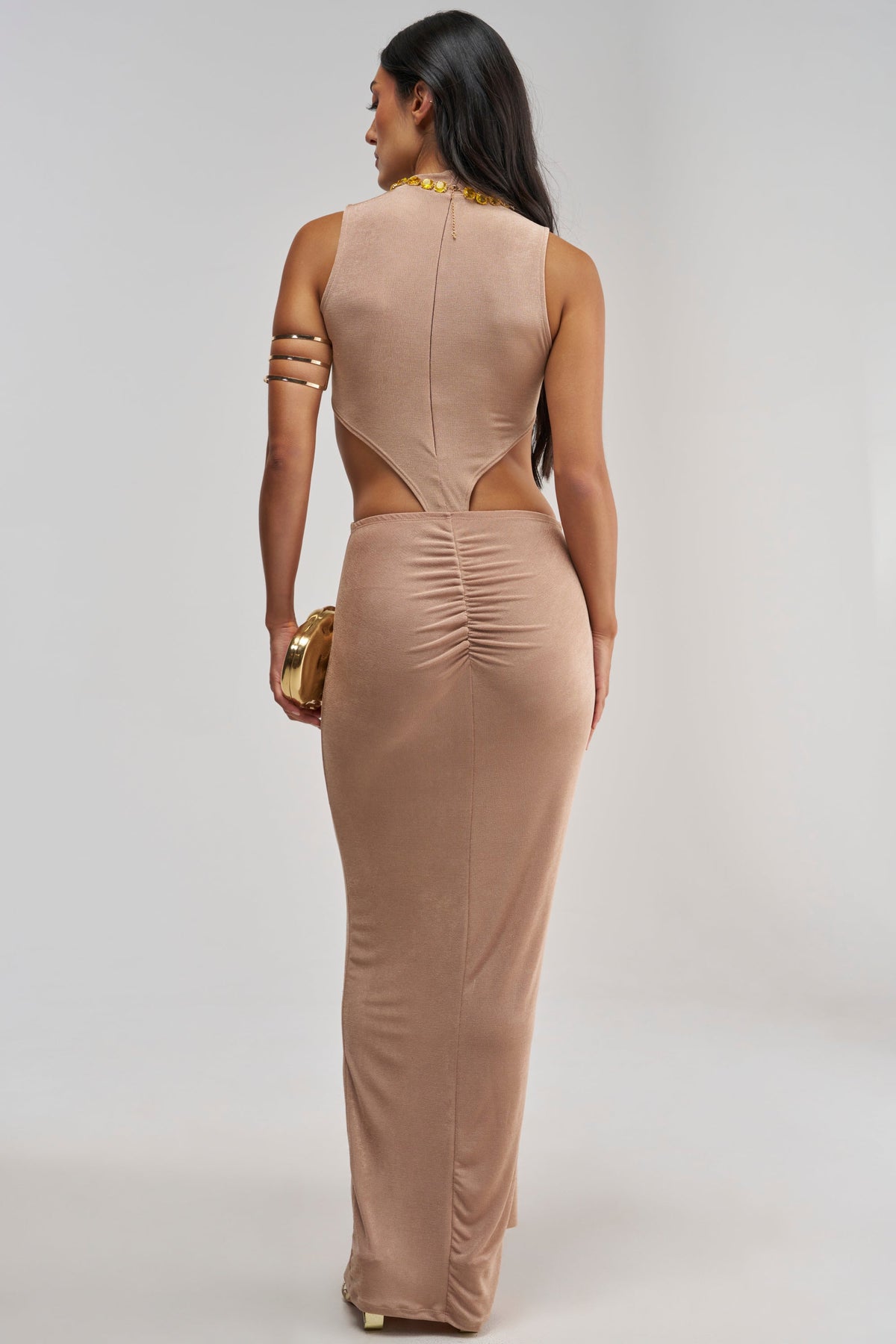 Sisoras MAKE IT UP TO ME MAXI DRESS IN CARAMEL