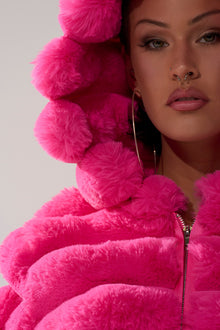 POPCORN FAUX FUR IN PINK