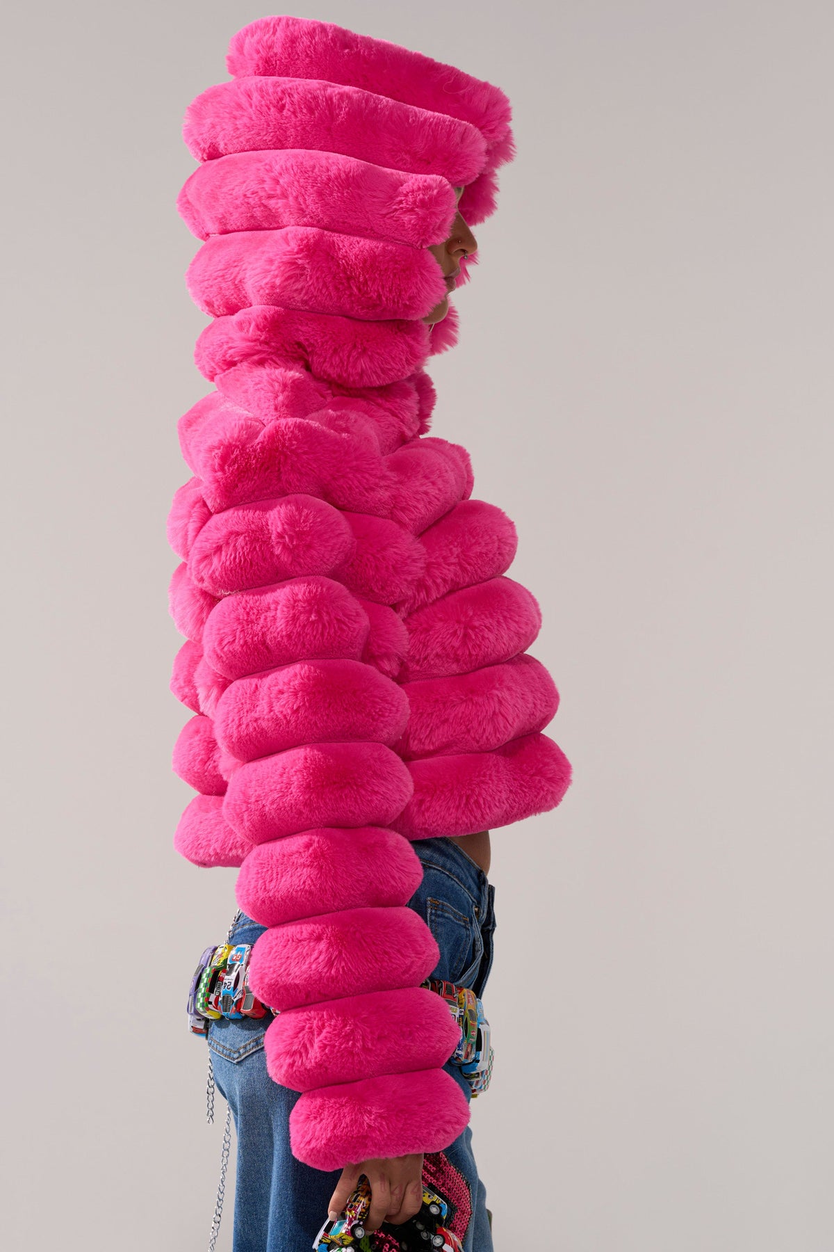 POPCORN FAUX FUR IN PINK