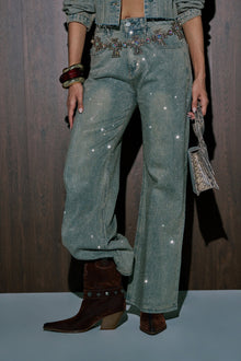 DEMI EMBELLISHED RELAXED DENIM