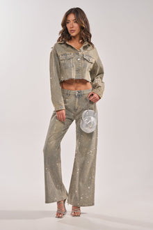 DEMI EMBELLISHED RELAXED DENIM