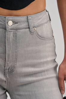 Sisoras FLEX-FIT HIGH WAISTED SUPER STRETCHY SKINNY JEANS IN GREY
