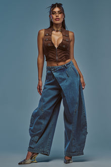 IZZY RELAXED DENIM IN LIGHT BLUE WASH