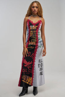 KISS AND TELL MAXI DRESS IN RED MULTI