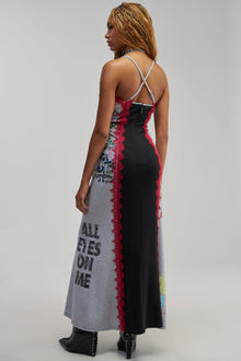 KISS AND TELL MAXI DRESS IN RED MULTI