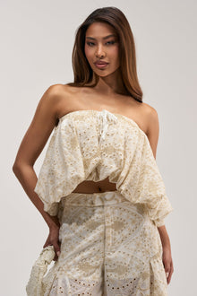 SUMMER TIME BLISS EYELET TUBE TOP