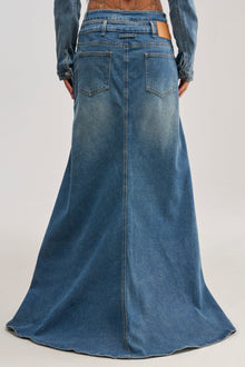 SHAKE IT OFF DENIM PANT WITH SKIRT ATTACHED
